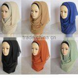 Wholesale Fashion Muslim Women Plain Chiffon Hijab thumbnail-5