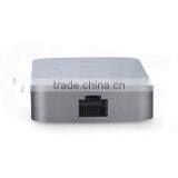 High Speed ABS USB-C to RJ45 & USB 3.0 Type-A 2 Ports Adapter thumbnail-4