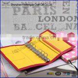 custom personalized organizer leather notebook cover with 6 ring binder