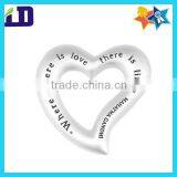 Custom Heart Metal Paper Weight