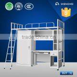 School Steel Bunk Bed Steel Single Door With Locker and Desk