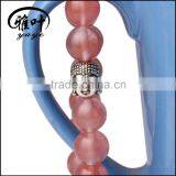 10mm Cherry Quartz Beaded Buddha Bracelet With Reiki Buddha Gemstone Beads