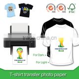 JTD155, T-shirt transfer paper for light color (155g)