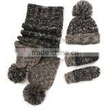 Winter Warm Cheap Cashmere Knitted Hat Scarf Glove Set thumbnail-1