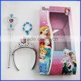 Environmental Protection Frozen Elsa Anna Jewelry Crown Set for Girls Play thumbnail-1