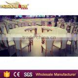 Mdf Comnined Desktop Wedding Table , S Shape Metal Legs Dining Table Supplier's Choice