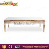 Wholesale Rose Gold Stainless Steel Wedding Table Square Dining Table Quality Choice thumbnail-3