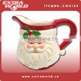 Santa Head Ceramic Christmas Jug