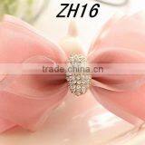 Colors Chiffon Ribbons Rhinestone Hair Bow Bow Hair Jewelry thumbnail-5