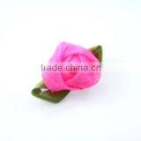 Satin Leaf Chiffon Ribbon Rose thumbnail-1