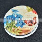 Yellow Leather Cosmetic Compact Mirror With Heart Shape thumbnail-6