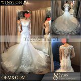 New arrival product wholesale Beautiful Fashion korean cotton linen dress appliques bridal flower