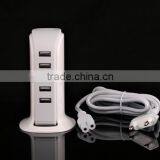 5-Port 5V/6A USB Desktop Charger/Portable Charger All-In-One Travel Charger for IPhone, IPad, IPod, Smartphones, 5V Tablets thumbnail-4