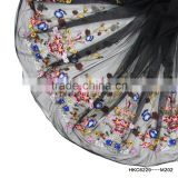 Sequin mix 3d floral tulle embroidery cheap thick lace fabric(1755)
