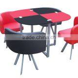 Space Saving Dining Set With 4 Chairs thumbnail-1