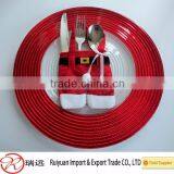 Promotional Cute Santa Claus Suit Christmas Cutlery Bag ,cutlery Sleeve for Sale thumbnail-3