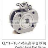 Wafer Type Ball Valve With High Mounting Pad