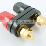 Gold Plated Dual Insulated Speaker Terminal Binding Post 4mm Banana Plug thumbnail-2