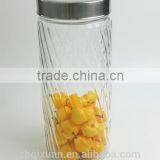 Beautiful Glass Storage Container With See-Through Metal Cover thumbnail-3