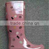 2013 Cheap Pink Rubber Rainboots Oem High Heels