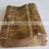 Dark brown ogee marble stone chair rail moulding