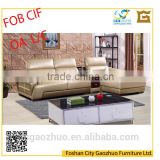 high quality staring elegant learher sofa set with low armrest