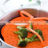 Non Stick Microwave Silicone Vegetable Steamer Basket Insert Cooking Pot thumbnail-4