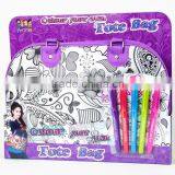 DIY Toy Coloring Your Own Fashion Tote Bag With 5 Markers thumbnail-1