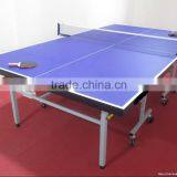 Aluminium outdoor tennis table/Promotion foldable&movable ping pong table