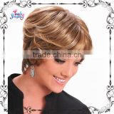Simple impressive natural brown and blonde flicker wigs
