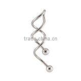 Twister 316L Stainless Steel Ear Piercing Jewelry Cheap Stainless Steel Jewelry thumbnail-1