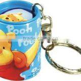 Tin Round Small Cartoon Kids Keychain Ring