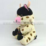 Stuffed White Dairy Cow&Educational Toys&round Mini Plush Cow thumbnail-5