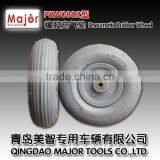 195x50mm Grey Pneumatic Rubber Wheels thumbnail-1