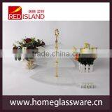 3-tier Triangle Tempered Glass Plate With Handle thumbnail-2