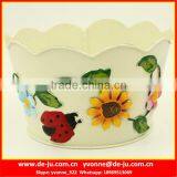 Antique Metal Flower Pot Painting Designs thumbnail-4