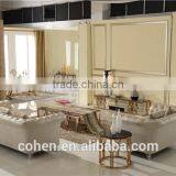 Factory Price Stainless Steel High Gloss tv Stand Marble Top for Living Room Furniture E818G thumbnail-5