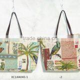 Colorful Canvas Tote Bag in Shopping or Beach thumbnail-1