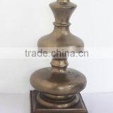 Cast Aluminium Table Lamp double dome with electric wiring in Antique and rough brass Finish