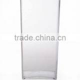 Clear Plastic Cube Vase 12x25CM