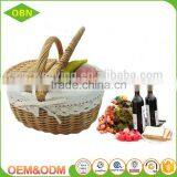 Custom Cheap Hand Woven Wicker Empty Picnic Basket Wholesale thumbnail-1