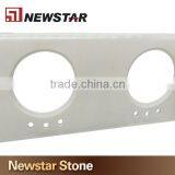 Newstar White Marble Vanity Top China Supplier For Hotel Bathroom thumbnail-3