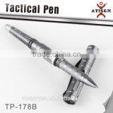 Silver 6061Aluminum Steel Hollow Out Tactical Ball Point Pen,glass Breaker 2 in 1 TP-178B thumbnail-3