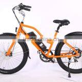 26 Inch 48V 350W Electric Beach Cruiser Bike With Full Suspension for Lady thumbnail-3