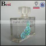 2017 Cosmetic Perfume Bottle 100ml Glass Square Perfume Bottle 100ml Glass Clear Perfume Bottle 100ml Glass With Decals thumbnail-2