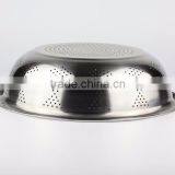 Vegetables Basin Stainless Steel Pots Vegetables Drain Basket Cooking Vegetables Basket Fruit Bowl 28cm thumbnail-3