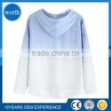 Gradient Pullover Sweatshirt Hoodie Cotton Shirt Blue Ombre thumbnail-2