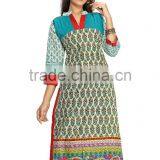 New Design Pure Cotton Long Kurtis/latest Kurti Designs thumbnail-4