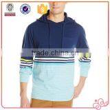 2016 Men Fashion Stripe Long Sleeve t Shirt With Hood thumbnail-2