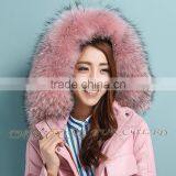 CX-A-01B Rabbit Fur Coat With Fox Fur Trim thumbnail-2